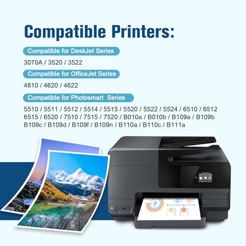 colorfly 364XL Compatible Ink Cartridges for HP 364 XL for HP Photosmart 5520 6520 5510 6510 7510 7520 5514 5515 5522 5524 for Deskjet 3070A 3520 for Officejet 4620 4620 622(1) 0 Packs)