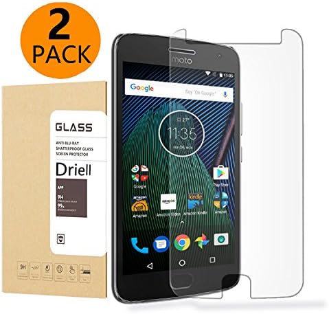 Driell Moto G5 Plus Screen Protector, 2 Pack Tempered Glass Screen Protector for Motorola Moto G5 Plus - [2.5D] [9H Hardness] [Premium Clarity] [Anti- Scratch] [Bubble-Free Installation]