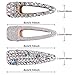 Fani 6 Pack Gold Silver Alligator Hair Clips Crystal Duck Bill Hair Barrettes Large Geometric Wedding Hair Pins Hair Accessories for Women (3.14inch/L X 0.86inch/W）