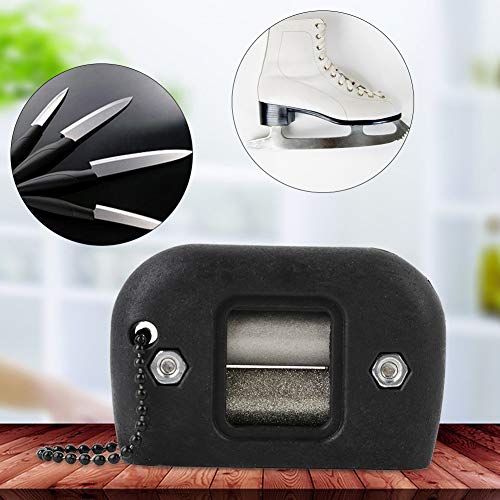 Jacksking Blade Sharpener, Ice Skate Edge Blade Sharpener Portable Sharpening Tool with Two Whetstone Gear - Thumbnail 3