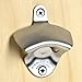 Barware Gear: Brushed Stainless Steel Wall Mounted Bottle Opener with Free SS Mounting Screws.Pop the cap open on your Soda and Beer Bottle