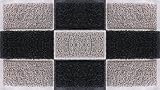 Door Mat - Rug for Floor & Shoe Scraper – 17 by 31.5 Inches – by Utopia Home (Grey & Black)