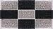 Door Mat - Rug for Floor & Shoe Scraper – 17 by 31.5 Inches – by Utopia Home (Grey & Black)