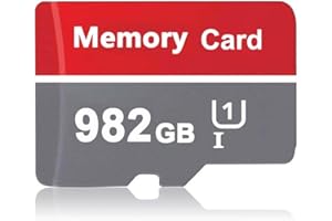 Memory Card 982GB Waterproof TF Card 982GB High Speed Memory Cards for Cameras,Smartphones,Dash Cams,Drones (Grey)