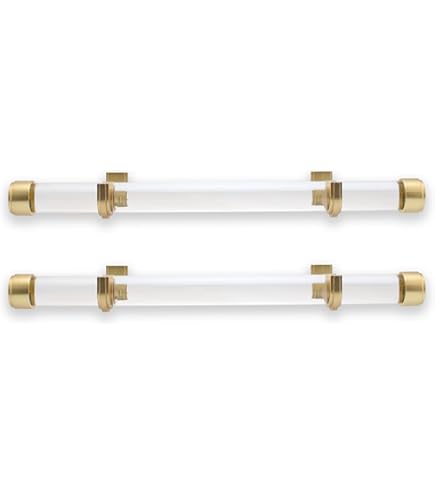 BLASTHOME Luxury Faceted Pillar Finials – Crystal Clear/Tuxedo Black, Fits Signature Collection Curtain Rods, Set Of 2 - View #2