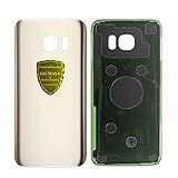 GG MALL Back Glass Battery Door Housing Replacement For Samsung Galaxy S7 All Models Rear Glass Cover with Adhesive Pre-installed - Gold