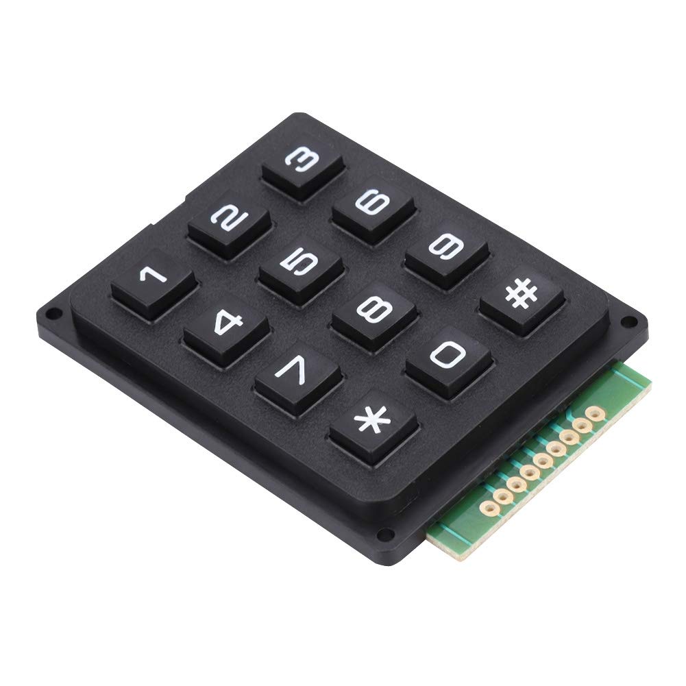 Bewinner Mini Numeric Keypad Modules with 12 Keys External Portable Keyboards 3x4 Pushbuttons for Any Microcontroller