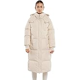 PUFFIT Long Puffer Jacket for Women,2024 Thickened Winter Coat Hooded with Deep Pockets, Ladies Warm Winter Jacket