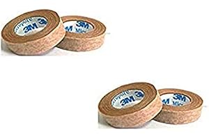 JUNYUE 3M Micropore Tan Surgical Tape 0.5" Wide -4 Rolls (4 Pack)