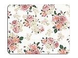 Mouse Pad Gaming Customized Rubber Vintage Floral Patterns Oblong Mouse Mat 365122