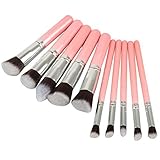 Syeer 10pcs Set Premium Synthetic Cosmetics Blending Blush Makeup Brushes Pink
