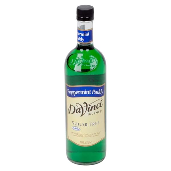 DAVINCI GOURMET SUGAR FREE PEPPERMINT PADDY SYRUP, 750 ML PLASTIC BOTTLE