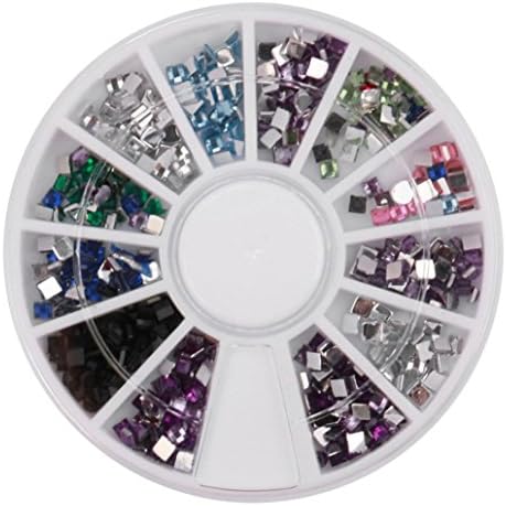 GREAT MIXED DIY SIZE GLITTER RHINESTONES CHARM 3D NAIL ART DECOR ACCESSORIES (multi color 08)