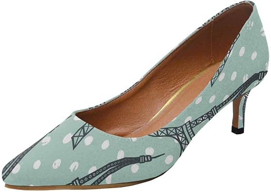 polka dot kitten heel shoes