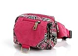 Dopobo Women Waist Bag Sports Bum Bag Phoenix Printed Canvas Fanny Pack Bumbag