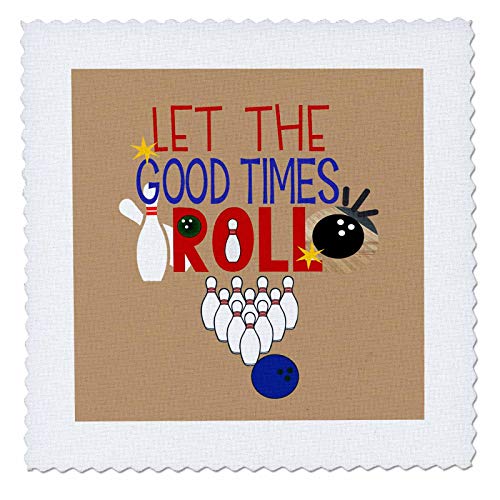3dRose Garden Flag, Let The Good Times Roll with Bowling, Typography