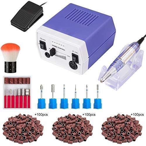 30000RPM Electric Nail Drill Manicure Pedicure Acrylics Gel Salon Art Tool Set Kit with Sanding Bands and 12 in 1 Nail Drill Bits and Nail Brushes Nail Accessories - Thumbnail 7