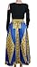 VLUNT Women's African Floral Print A Line Long Skirt Pockets Two Pieces Maxi Dress Yellow