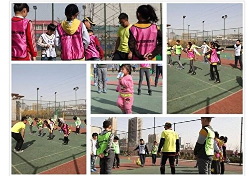 sea-junop Adult Soccer Vest Football Training Grouping Mesh Vest (Sky Blue)