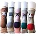 Yoicy 6Pairs Womens Cotton Color socks - Soft Casual Candy Color Crew Socks for Womens Girls