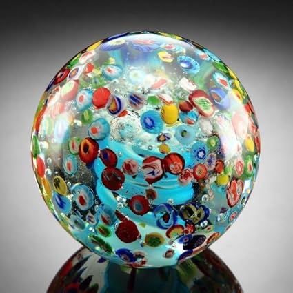 Confetti Paperweight Glass Sphere by Anecdotal Aardvark