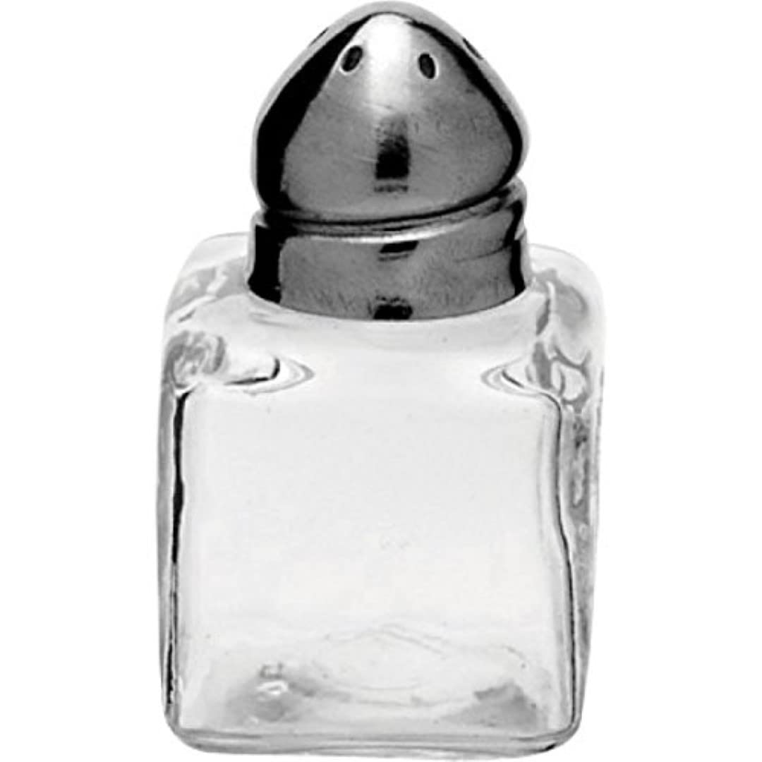 Utopia CDAR-1 Condiments Square Salt Pot, Stainless Steel Top, 3 cm (Pack of 96)