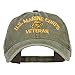 e4Hats.com US Marine Corps Veteran Military Embroidered Washed Cap - Olive OSFM