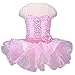 TFJH Kids Little Girls' Ballet Flower Sequin Sleeveless Leotard Tutu