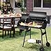 Giantex BBQ Grill with 2 PCS BBQ Grill Mat, Charcoal Barbecue Grill with Non Stick Baking Mats Offset Smoker Barbecue Oven with 2 PCS Bake Nonstick Grilling Mats, Perfect for Patio, Home Use