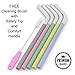 Reusable Silicone Smoothie Straws Extra Wide – BPA-Free (x5) Eco Friendly with Brush | Soft, Flexible for Drinking Hot and Cold Drinks | Premium Quality, Seraphina's Kitchen | Protect Your Teeth Now!