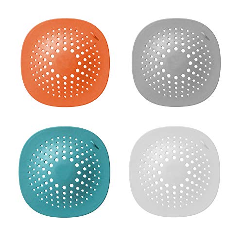 4 Pcs Heavy Duty Hair Catch Shower Drain Hair Trap Shower Hair Drain Catcher Silicone Bathtub Drain Cover Hair Stopper Universal Home Drain Protector