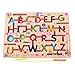 O-Toys Kids Maze Wooden Puzzle Activity Magnet Toys Beads Board Game Play Set for Boys Girls Learning Education Toy with Magnetic Wand for Toddlers Infants Preschool Children (ABC Letter Words)