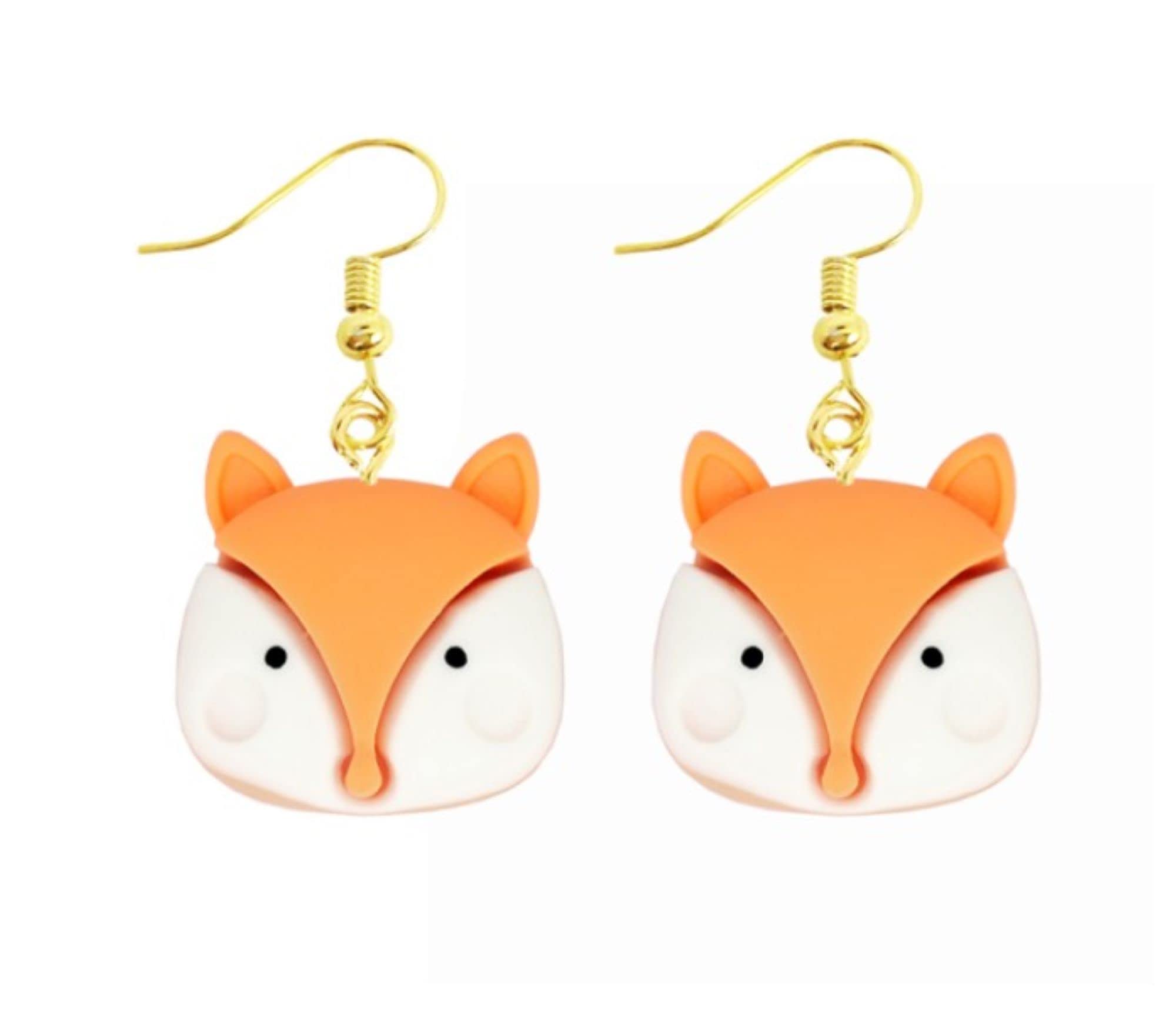 Fox Earrings for Women, Dangle Style, Cute Novelty and Fun