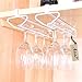 Alliebe Stemware Wine Glass Cup Rack Hanger Holder Under Cabinet Shelf Storage Without Drilling for Kitchen Set of 2