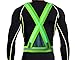 Safety Vest Yacig USB Rechargeable LED Reflective Safety Warning Vest for Outdoor Activities High Visibility with Double Illumination Strips - Green