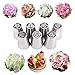 Russian Icing Piping Nozzle Set Cake Decorating Tool Extra Large Buttercream Flower Leaves Complete Bakeware Moods Cupcake Decoration Stainless Steel Tool (7PCS)