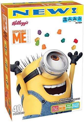 Kellogg's Despicable Me 3 Fruit Flavored Snacks, 40 Count, 32 Ounce (Packaging May Vary)