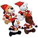 Plush Christmas Friends, 6.5 inches - Penguin, Moose, Puppy and Polar Bear