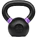 Yes4All Powder Coated Cast Iron Kettlebell Single Purple - 6 KG / 13 LB Strength Training Kettlebells Weight Set for Full Body Workout, Home Gym