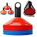 Ranphykx Disc Cones (Set of 50) Agility Soccer Cones with Carry Bag and Holder for Training, Football, Kids, Sports, Field Cone Markers