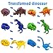 Dinosaur Toys Eggs Easter Basket Stuffers for Boys Girls Toddlers Kids - Larger Plastic Filled Easter Eggs Decorations Party Supplies pack of 6