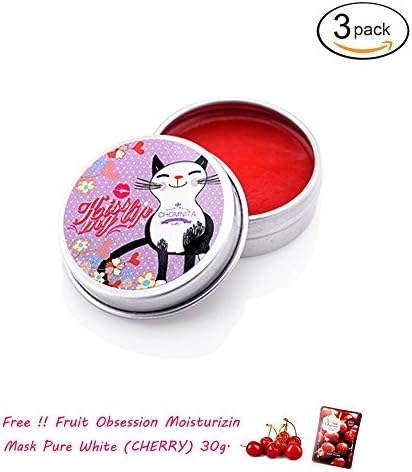 6 Units of Chomnita Kiss My Lip Pink lip, Mouth Sunscreen Protection Smooth &amp; Moisture Lip[Get Free Tomato Facial Mask &amp; Ceramine UV Line Ginkgo Plus Whitening Cream 8.50ml.]