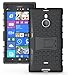 JKase Diablo Tough Rugged Dual Layer Protection Case Cover with Build in Stand Compatible for Nokia Lumia 1520 (Black)