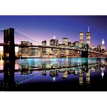 Pyramid America New York City Skyline-Brooklyn Bridge, Photography Giant Poster Print, 39 by 55-Inch