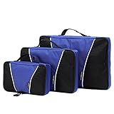 Neatpack Durable, Water Resistant 3 Piece Packing Cubes Set for Travel with RipStop Nylon