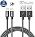 Lightning Cable 2Pack 6FT Extra Long Nylon Braided Cord Lightning Cable Certified to USB Charging Charger for iPhone 7/7 Plus/6s plus/6s/6 plus/6, se/5s/5c/5, iPad Air/Pro/Mini, iPod nano/touch