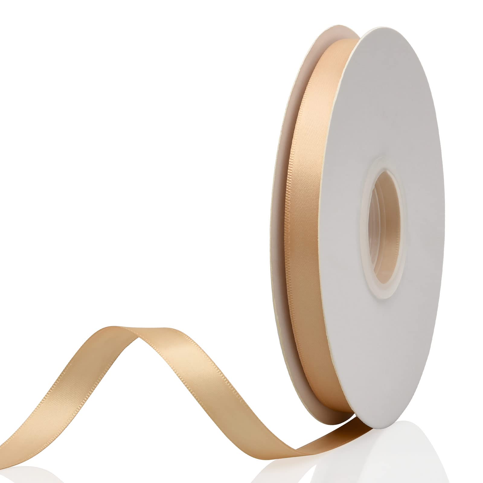 Photo 1 of 1/2" x 50 Yards Gold Double Faced Satin Ribbon,Solid Color High Density Fabric Ribbon Rolls,Great for Gift Wrapping,Sewing,Crafts,DIY Bows and Christmas,Wedding,Party Decoration