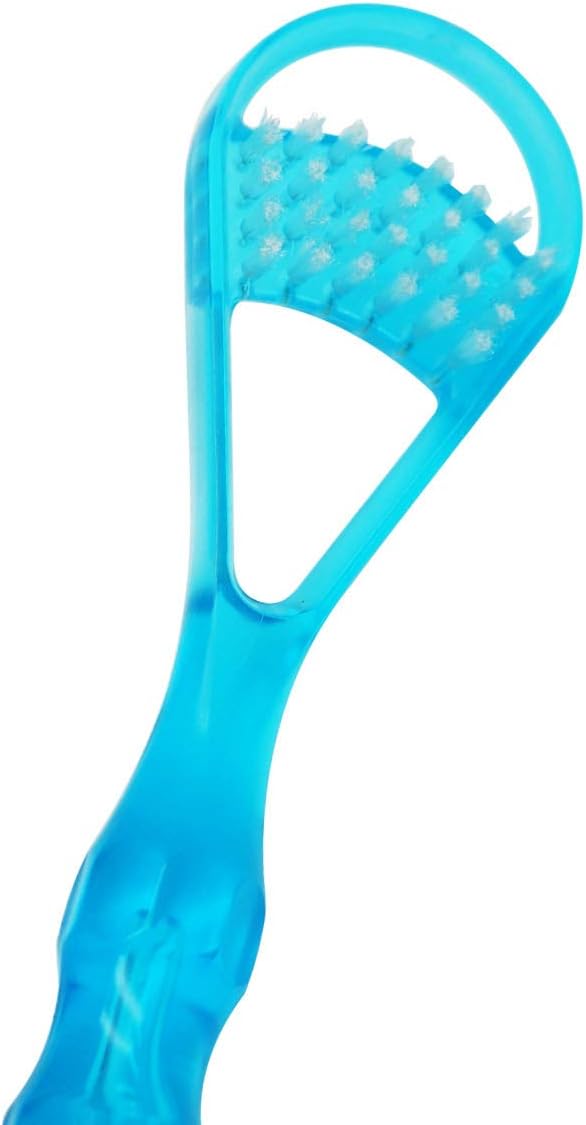 Promway Denture Brush/False Teeth Brush and Tongue Cleaner Set Carolina Blue: Health & Personal Care