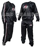 Heavy Duty Sweat Suit Sauna Exercise Gym Suit Fitness Weight Loss Anti-Rip (2XL)