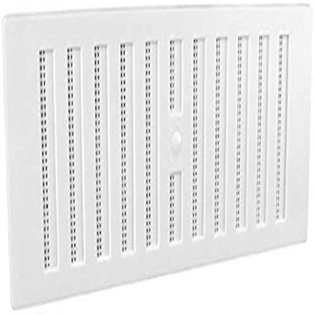 Merriway BH05838 9 x 3 inch Adjustable Sliding Hit and Miss Air Grille (Overall Vent Size: 285 x 105mm), White Plastic, 282 x 116mm